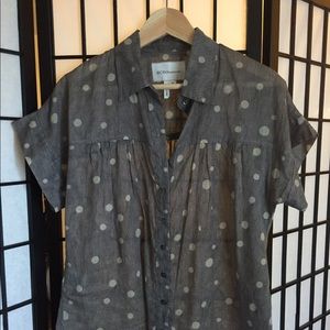 BCBGeneration button down polka dot blouse